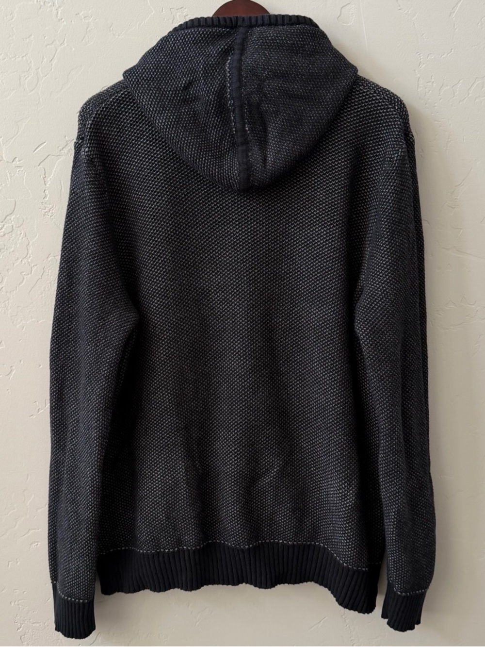 Rock & Republic Knit Hoodie 2XL Heavyweight Full Zip Cotton Navy - Picture 3 of 12